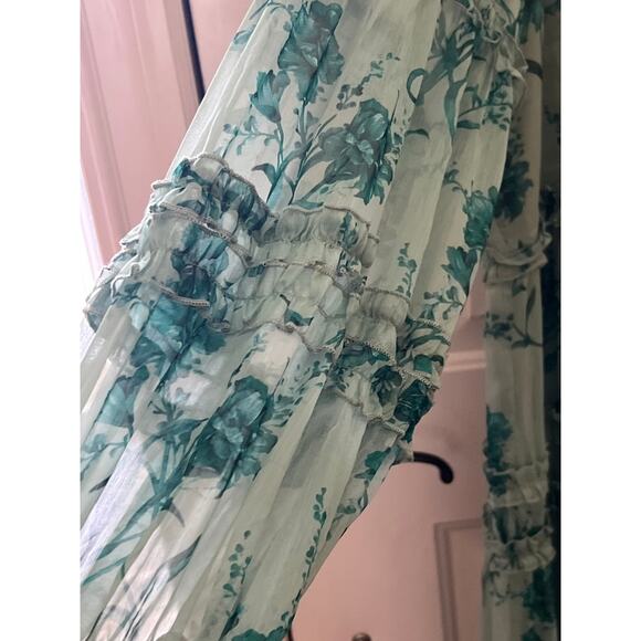 Ivy City Co Geneva Bright Green Floral Maxi Dress Women's Plus Size 4X Indie - Picture 3 of 10